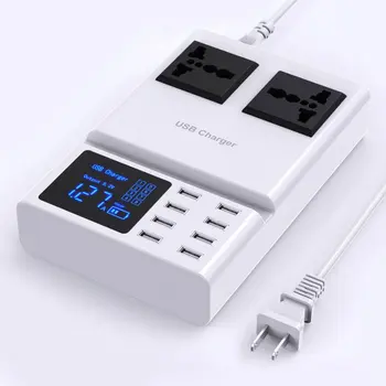 Multi Port USB Charger 8A LED Digital Display 2 Outlet AC Socket 2500Watt Charging Station For Smartphone ,Cell Phone and tablet
Multi Port USB Charger 8A LED Digital Display 2 Outlet AC Socket 2500Watt Charging Station For Smartphone ,Cell Phone and tablet