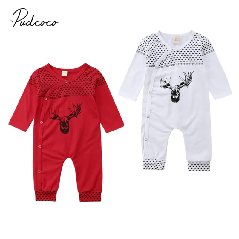2018 Brand New Xmas Toddler Baby Girls Boys Romper Long Sleeve Single Breasted Deer Print Jumpsuits Romper Autumn Winter Clothes
2018 Brand New Xmas Toddler Baby Girls Boys Romper Long Sleeve Single Breasted Deer Print Jumpsuits Romper Autumn Winter Clothes