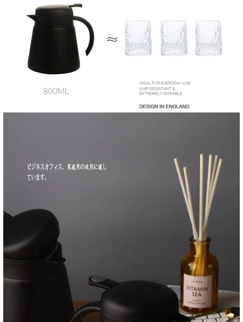 800ml Thermos Bottles Office Coffee Hot Vacuum Flasks Stainless Steel Thermal Insulation Pot European Style Water Jug White 800ml Thermos Bottles Office Coffee Hot Vacuum Flasks Stainless Steel Thermal Insulation Pot European Style Water Jug White