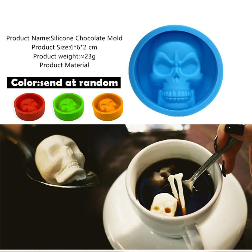 Pop Halloween 3D Skull Chocolate Silicone Mold For Cake Cookies Mold Baking Accessories Fondant Candy Silicone DIY Molds
Pop Halloween 3D Skull Chocolate Silicone Mold For Cake Cookies Mold Baking Accessories Fondant Candy Silicone DIY Molds