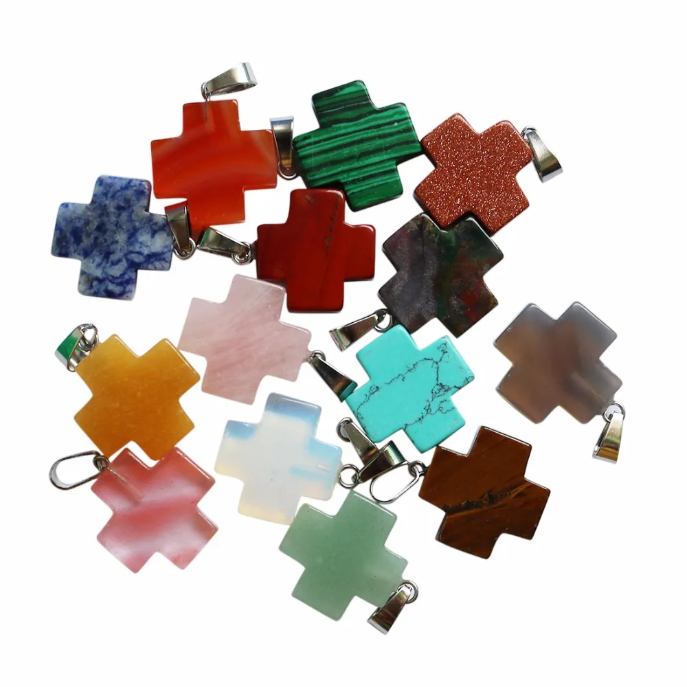 Wholesale 30pcs/lot charms Natural stone cross shape pendants 20*20mm DIY jewelry making earrings for woman gift free shipping
Wholesale 30pcs/lot charms Natural stone cross shape pendants 20*20mm DIY jewelry making earrings for woman gift free shipping