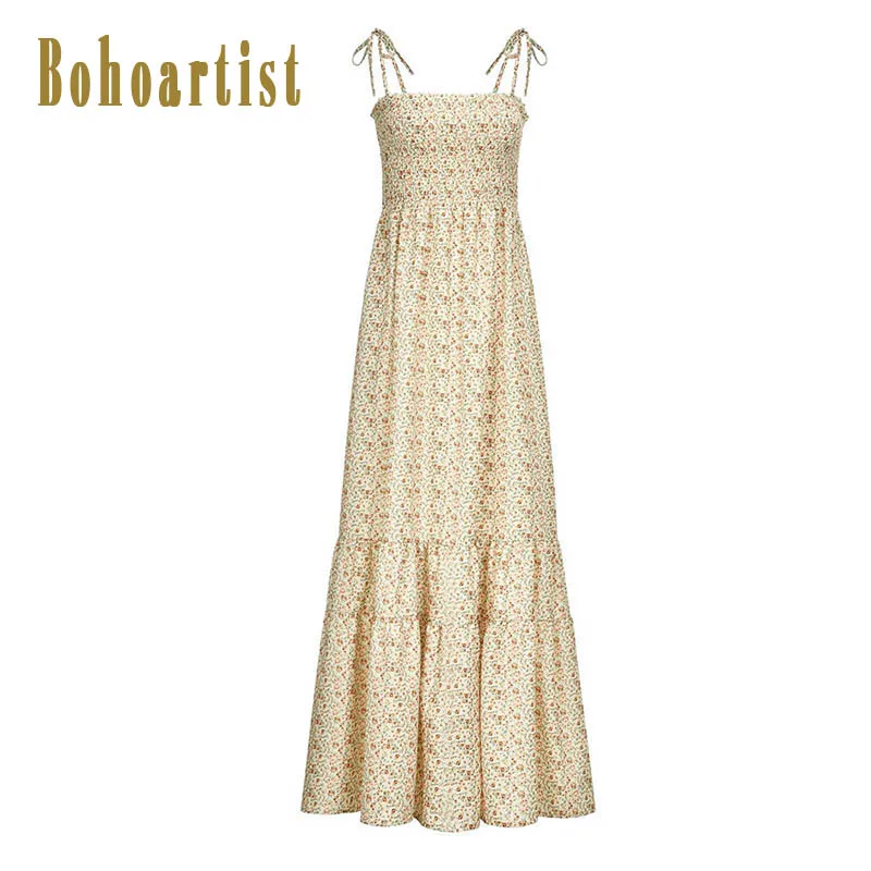 Bohoartist Women Maxi Dresses Sexy Travel Beach Boho Spaghetti Strap Stripe Floral Print Summer Female Fashion Holiday Dress
Bohoartist Women Maxi Dresses Sexy Travel Beach Boho Spaghetti Strap Stripe Floral Print Summer Female Fashion Holiday Dress