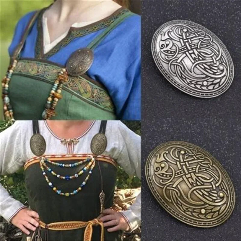 WKOUD Viking ware wolf резная Руна Этническая брошь для мира тотемный значок Золотой