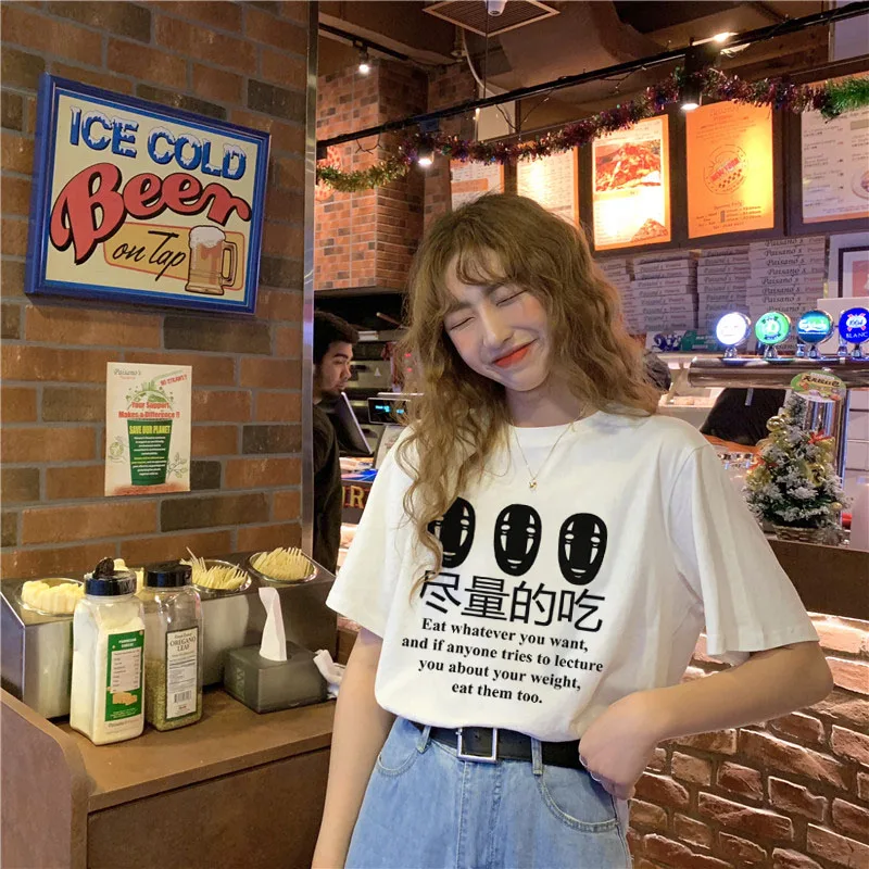 Summer kawaii Fashion Tumblr Funny Letter Cartoon Print top Harajuku Female Short-Sleeve Casual Ulzzang O-neck Large Size TShirt
Summer kawaii Fashion Tumblr Funny Letter Cartoon Print top Harajuku Female Short-Sleeve Casual Ulzzang O-neck Large Size TShirt