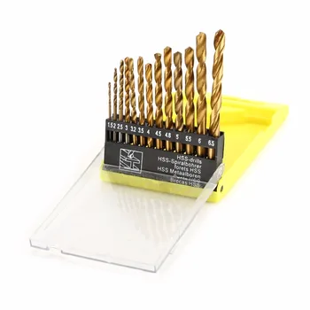 13pcs/set HSS Drill Bits 1.5-6.5mm Rotary Power Tool Hole Saw Titanium Coated Woodworking Plastic Accessories Set Drilling Holes
13pcs/set HSS Drill Bits 1.5-6.5mm Rotary Power Tool Hole Saw Titanium Coated Woodworking Plastic Accessories Set Drilling Holes