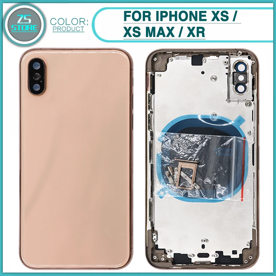 New XR Rear Housing case For iPhone XS XS Max XR Battery Back Cover Door Rear Cover + Middle Frame Chassis + sim card
New XR Rear Housing case For iPhone XS XS Max XR Battery Back Cover Door Rear Cover + Middle Frame Chassis + sim card