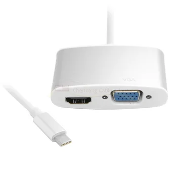 USB 3.1 Type C USB-C to HDMI 4K 30HZ & VGA 1080p Adapter for Laptop & Mac Pro Monitor HDTV
USB 3.1 Type C USB-C to HDMI 4K 30HZ & VGA 1080p Adapter for Laptop & Mac Pro Monitor HDTV