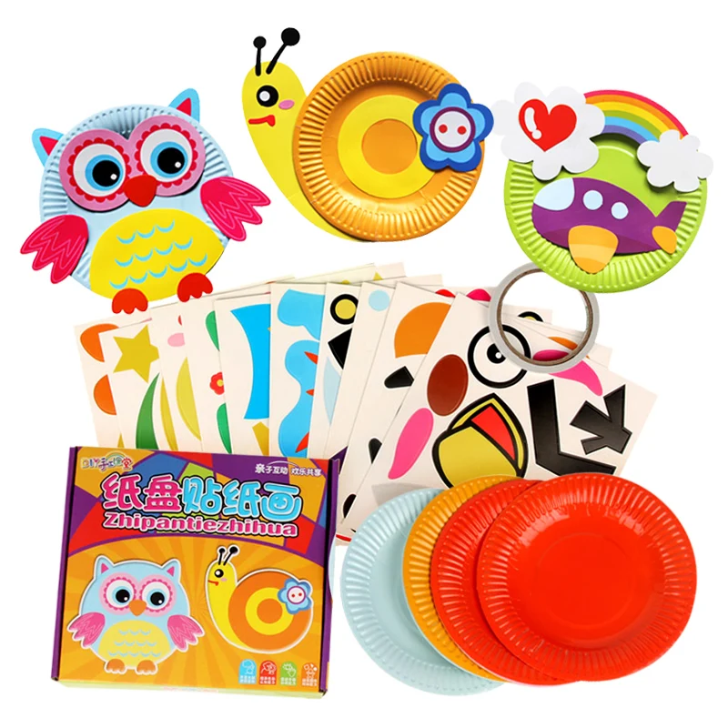 10pcs/box Children rainbow paper plate DIY handmade toys/ Kids baby cartoon animal colorful paper disc for drawing and sticker
10pcs/box Children rainbow paper plate DIY handmade toys/ Kids baby cartoon animal colorful paper disc for drawing and sticker