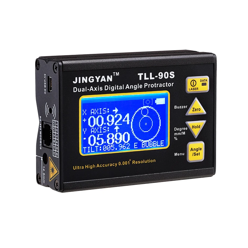 High precision 0.005 laser electronic level meter TLL-90S digital display double axis inclinometer mini angle meter
High precision 0.005 laser electronic level meter TLL-90S digital display double axis inclinometer mini angle meter