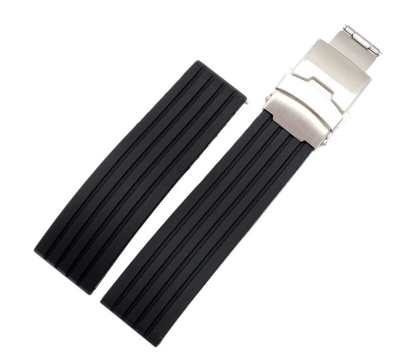 20mm 22mm New Rubber with stainless steel buckle watch band Strap Black Men strap accessories Free Shipping
20mm 22mm New Rubber with stainless steel buckle watch band Strap Black Men strap accessories Free Shipping