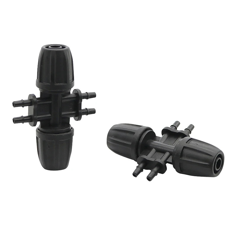 8 / 11mm to 3 / 5mm 6-way Hose connector with Lock Nut agriculture drip irrigation fittings hose quick connector 50 Pcs
8 / 11mm to 3 / 5mm 6-way Hose connector with Lock Nut agriculture drip irrigation fittings hose quick connector 50 Pcs