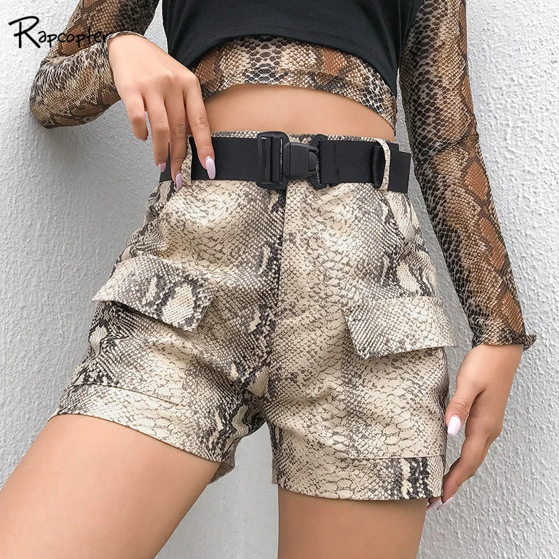Rapcopter Pocket Snake Print Casual Shorts Women Elastic High Waist Summer Shorts Lady Harajuku Harem Short Pants Cotton Shorts
Rapcopter Pocket Snake Print Casual Shorts Women Elastic High Waist Summer Shorts Lady Harajuku Harem Short Pants Cotton Shorts