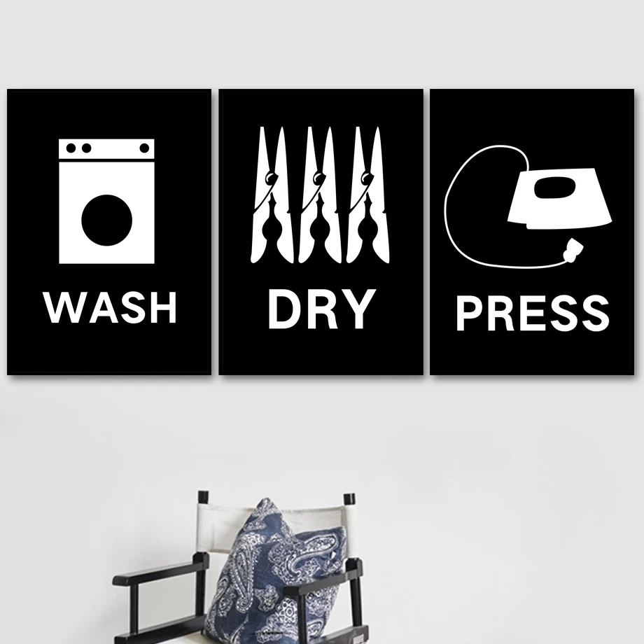 Wash Dry Press Laundry Abstract Wall Art Canvas Painting Nordic Posters And Prints Wall Pictures For Living Room Bathroom Decor
Wash Dry Press Laundry Abstract Wall Art Canvas Painting Nordic Posters And Prints Wall Pictures For Living Room Bathroom Decor