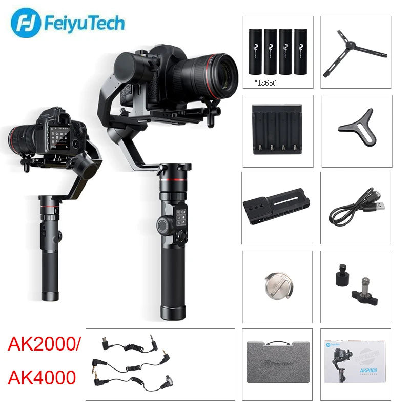 FeiyuTech Handhel Gimbal Feiyu AK2000 AK4000 3-Axis 2.8 kg 4KG Camera Stabilizer for Panasonic GH5 For Sony Canon Nikon
FeiyuTech Handhel Gimbal Feiyu AK2000 AK4000 3-Axis 2.8 kg 4KG Camera Stabilizer for Panasonic GH5 For Sony Canon Nikon