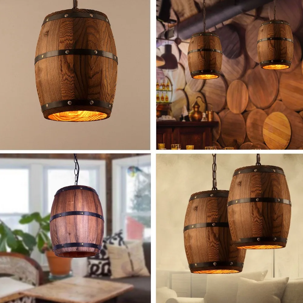 Retro Vintage Wine Barrel Ring Pendant Lights Industrial Lustres Pendant Lamp E26 E27 Restaurant suspension luminaire
Retro Vintage Wine Barrel Ring Pendant Lights Industrial Lustres Pendant Lamp E26 E27 Restaurant suspension luminaire