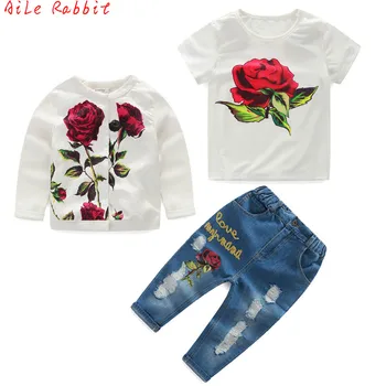 2018 Spring/Autumn New Brand Fashion Rose Girls Clothes 3pcs 3-8YRS Kids Clothes Girls Long Sleeves Flower Children Clothing Set
2018 Spring/Autumn New Brand Fashion Rose Girls Clothes 3pcs 3-8YRS Kids Clothes Girls Long Sleeves Flower Children Clothing Set