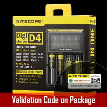 Original Nitecore D4 18650 Battery Charger with LCD Screen For IMR Li-ion LiFePO4 Ni-MH Ni-Cd Charging 26650 18650 14500 etc.
Original Nitecore D4 18650 Battery Charger with LCD Screen For IMR Li-ion LiFePO4 Ni-MH Ni-Cd Charging 26650 18650 14500 etc.