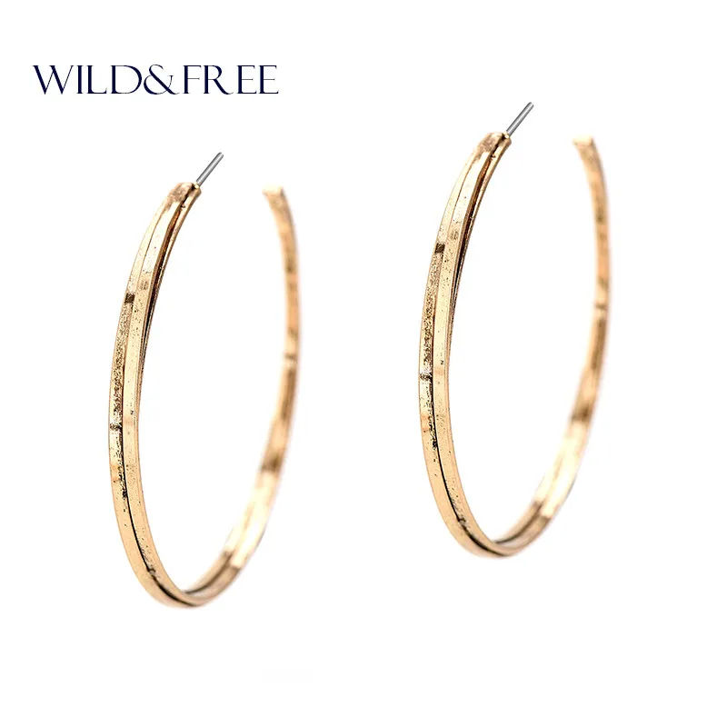 WILD & FREE Women Trendy Gold Big Circle Hoop Earrings Vintage Zinc Alloy Antique Silver Europe Round Hoop Earrings Jewelry Gift
WILD & FREE Women Trendy Gold Big Circle Hoop Earrings Vintage Zinc Alloy Antique Silver Europe Round Hoop Earrings Jewelry Gift
