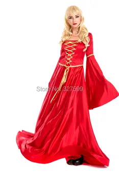 Lolita Gothic Renaissance Medieval Costume Mythic long red Dress Court costume Halloween princess party games luxury clothing
Lolita Gothic Renaissance Medieval Costume Mythic long red Dress Court costume Halloween princess party games luxury clothing