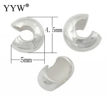 Crimp Bead Cover 925 Sterling Silver Plated Twist Finding Beands DIY Jewelry Making 5x4.50x3mm, 100PCs/Lot Sold By Lot
Crimp Bead Cover 925 Sterling Silver Plated Twist Finding Beands DIY Jewelry Making 5x4.50x3mm, 100PCs/Lot Sold By Lot
