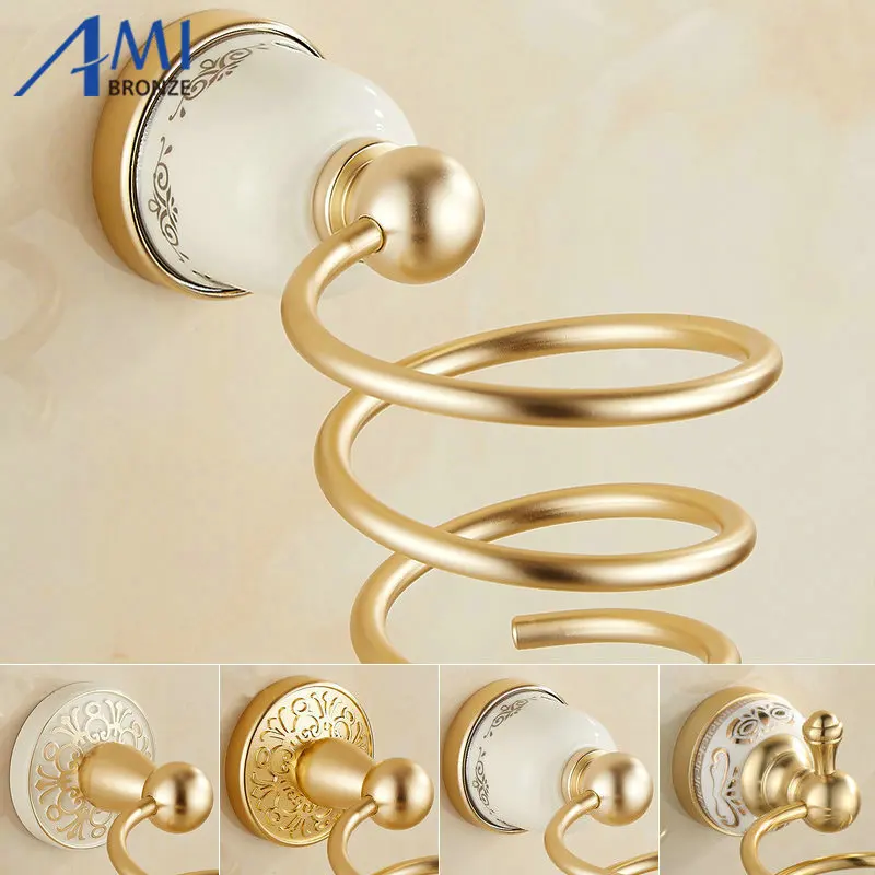 AG Series Golden Polish Space Aluminum Hair Rack Novelty Households Rack Hair Blow Dryer Holder Wall Hang Bathroom Shelves
AG Series Golden Polish Space Aluminum Hair Rack Novelty Households Rack Hair Blow Dryer Holder Wall Hang Bathroom Shelves