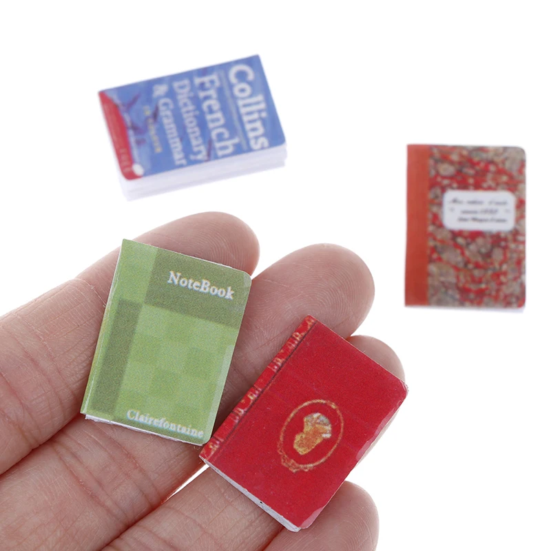 4Pcs 1/12 Miniature Scene Model Dollhouse Accessories Mini Book Paper Notebook Children Toys Birthday Gifts Accessories for Doll
4Pcs 1/12 Miniature Scene Model Dollhouse Accessories Mini Book Paper Notebook Children Toys Birthday Gifts Accessories for Doll