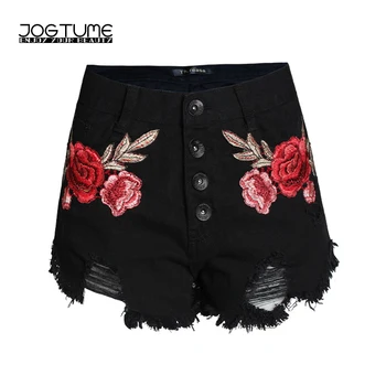 100% Cotton Summer Jeans Shorts High Waist Womens Ladies 3D Embroidery Sexy Loose Casual Cut-offs Black Ripped Denim Shorts
100% Cotton Summer Jeans Shorts High Waist Womens Ladies 3D Embroidery Sexy Loose Casual Cut-offs Black Ripped Denim Shorts