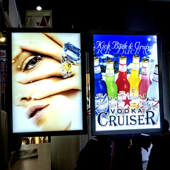 Slim A2 Snap Aluminum Poster Frame Ceiling Cable Hanging LED Illuminated Light Box,High Brightness Advetising Display Signs
Slim A2 Snap Aluminum Poster Frame Ceiling Cable Hanging LED Illuminated Light Box,High Brightness Advetising Display Signs