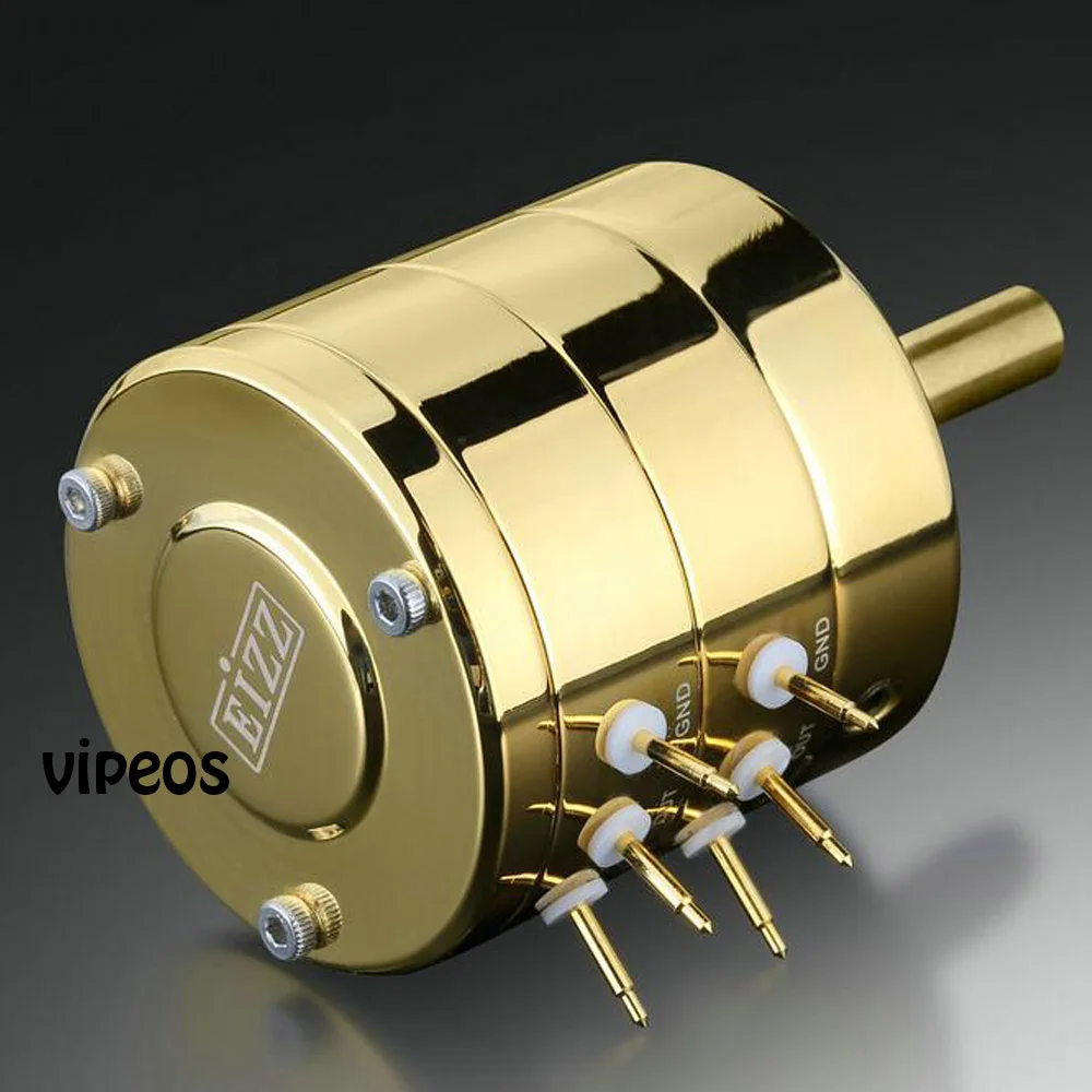 

1PC EIZZ GOLD Premium 24-Step Stereo Attenuator Volume Potentiometer 100K 250K For Audio HIFI DIY Vintage Tube Amplifier
