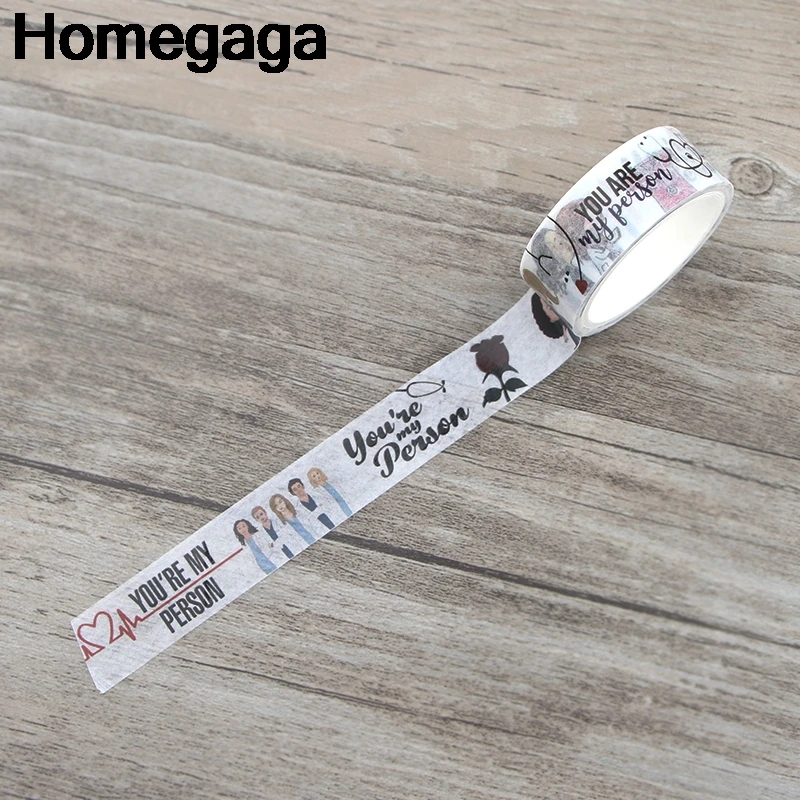 Homegaga Grey's Anatomy doctor washi tape stickers 90s decoration vintage diy Scrapbooking Adhesive Masking Printed paster D2216
Homegaga Grey's Anatomy doctor washi tape stickers 90s decoration vintage diy Scrapbooking Adhesive Masking Printed paster D2216