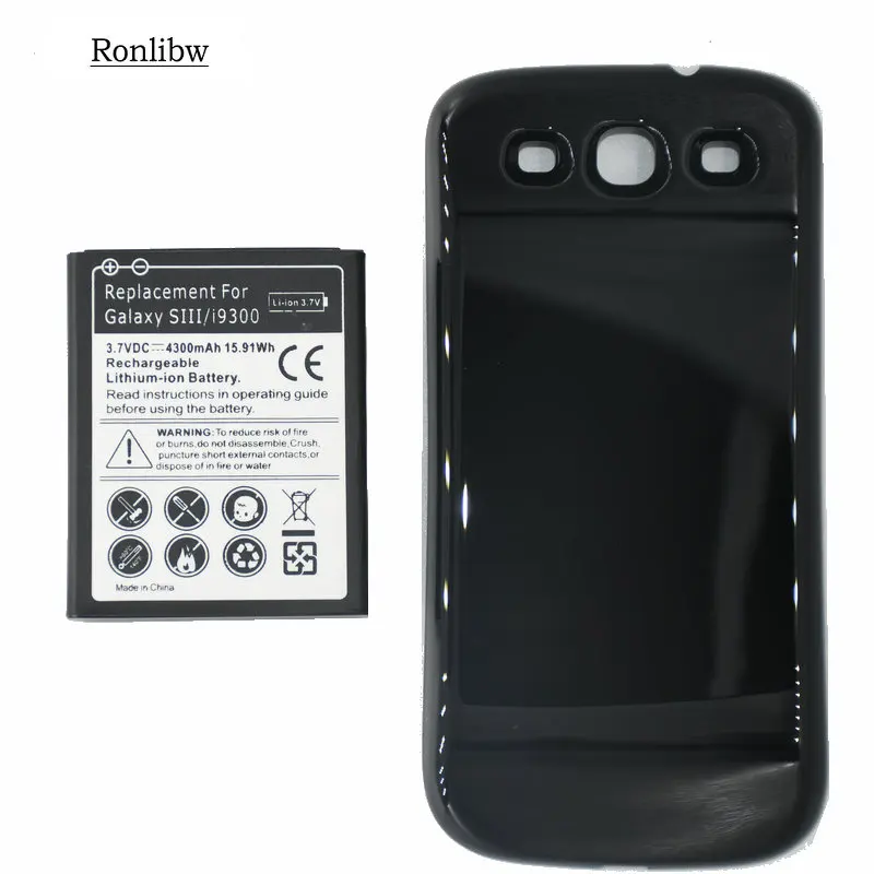 Ronlibw extended 4500mAh Replacement Battery+cover For Samsung Galaxy S3 S 3 i9300 L710 i747 i535 R530
Ronlibw extended 4500mAh Replacement Battery+cover For Samsung Galaxy S3 S 3 i9300 L710 i747 i535 R530