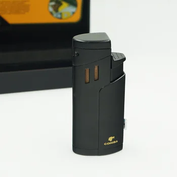 COHIBA Elegant Metal Butane Gas 3 Torch Jet Flame Cigar Lighter With Punch Cigarette Lighters Gift Box
COHIBA Elegant Metal Butane Gas 3 Torch Jet Flame Cigar Lighter With Punch Cigarette Lighters Gift Box