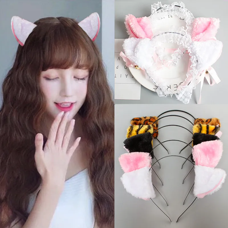Plush Animal Cat Leopard Tiger Ears Headband Hair Clips For Women Girls Maid Anime Cosplay Hair Party Decor Halloween
Plush Animal Cat Leopard Tiger Ears Headband Hair Clips For Women Girls Maid Anime Cosplay Hair Party Decor Halloween