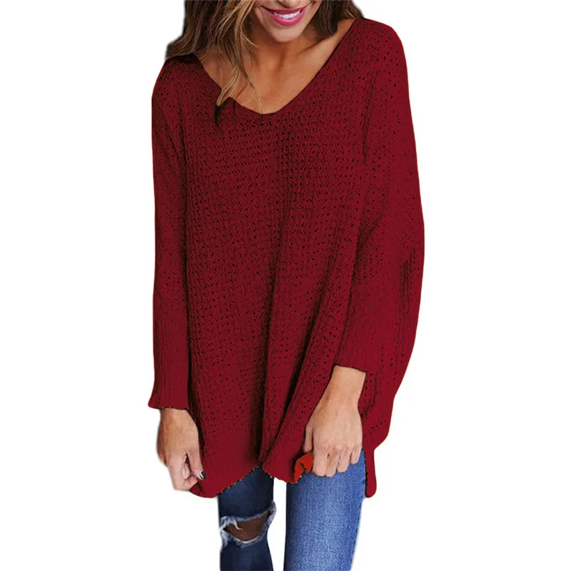 Autumn Winter V-neck Sweater Women Casual Loose Oversized Knitted Pullovers Solid Loose Jumper Plus Size
Autumn Winter V-neck Sweater Women Casual Loose Oversized Knitted Pullovers Solid Loose Jumper Plus Size