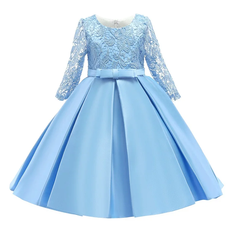 Spring Autumn quality children's clothing / girls lace openwork 7 points sleeve princess dress / children's elegant party dress
Spring Autumn quality children's clothing / girls lace openwork 7 points sleeve princess dress / children's elegant party dress