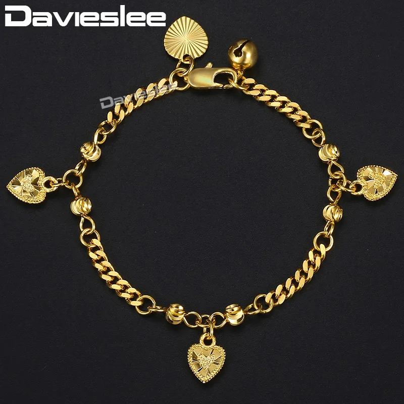 Davieslee Baby Bracelets Gold Rolo Curb Cuban Link Chain Bangle Heart Charm Bracelet 2018 Kids Jewelry Gifts Dropshipping DGB449
Davieslee Baby Bracelets Gold Rolo Curb Cuban Link Chain Bangle Heart Charm Bracelet 2018 Kids Jewelry Gifts Dropshipping DGB449