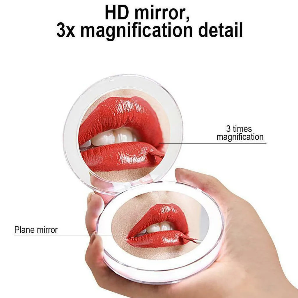 Portable LED Mirror Mini Makeup Mirror Magnify Hand Hold Induction USB Interface Mini Portable Pocket Mirror Make Up
Portable LED Mirror Mini Makeup Mirror Magnify Hand Hold Induction USB Interface Mini Portable Pocket Mirror Make Up