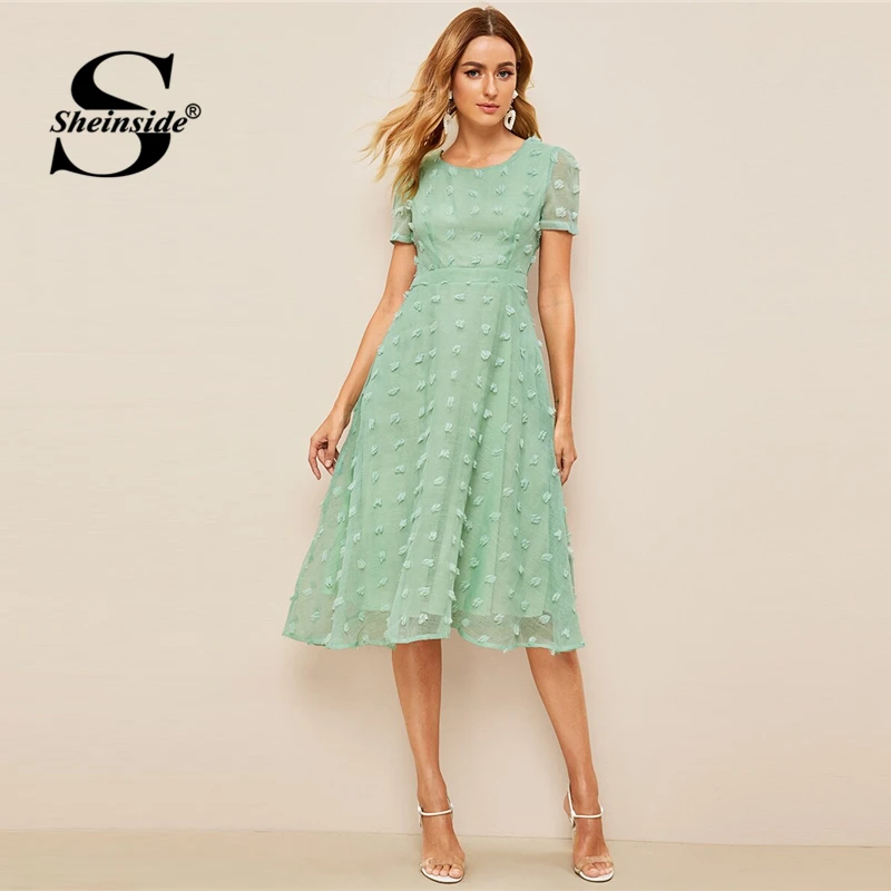 Sheinside Vintage Applique Dot Detail Dress Women 2019 Summer Short Sleeve High Waist Dresses Ladies Green Zip Back Dress
Sheinside Vintage Applique Dot Detail Dress Women 2019 Summer Short Sleeve High Waist Dresses Ladies Green Zip Back Dress