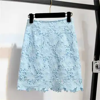 Lace Skirt 2016 Summer Fashion Elegant Hollow Out Slim Package Hip High Waist Pencil Skirt Black White Blue Saias Longas LQ26
Lace Skirt 2016 Summer Fashion Elegant Hollow Out Slim Package Hip High Waist Pencil Skirt Black White Blue Saias Longas LQ26
