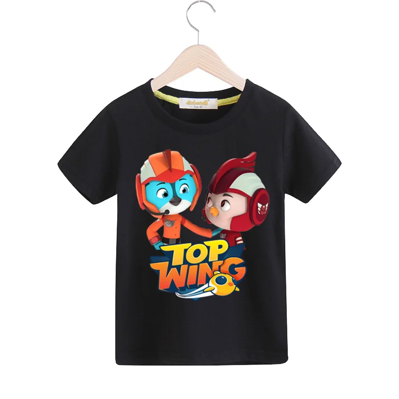 Baby Top Wing Cartoon Print T-shirts Costume Kids Summer Short Sleeve T Shirt Clothes Children Tee Top Clothing Boy Girls TX156 (9)