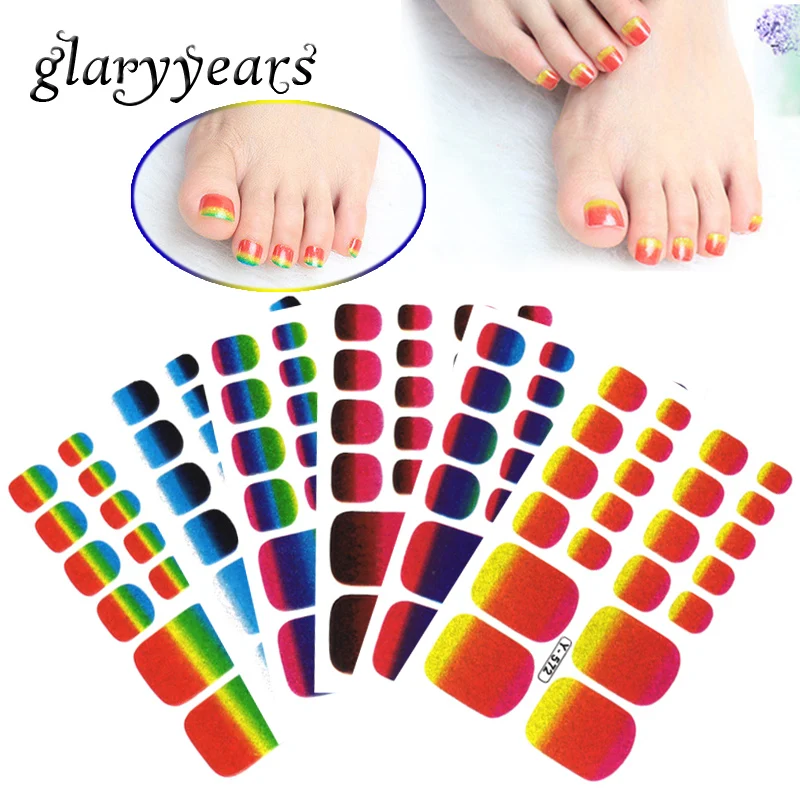 glaryyears 1 Sheet Full Cover Y Toe Nail Art Toenail Sticker Glitter Gradient Color Rainbow Decal Pedicure Foot Sticker Adhesive
glaryyears 1 Sheet Full Cover Y Toe Nail Art Toenail Sticker Glitter Gradient Color Rainbow Decal Pedicure Foot Sticker Adhesive