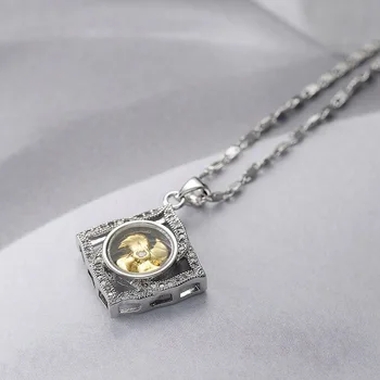 BeUrSelf Delicate Square Pendant Necklace Zircon Paved Best Wish Lucky Rotatable Windmill Copper Jewelry for Women Dropshipping
BeUrSelf Delicate Square Pendant Necklace Zircon Paved Best Wish Lucky Rotatable Windmill Copper Jewelry for Women Dropshipping
