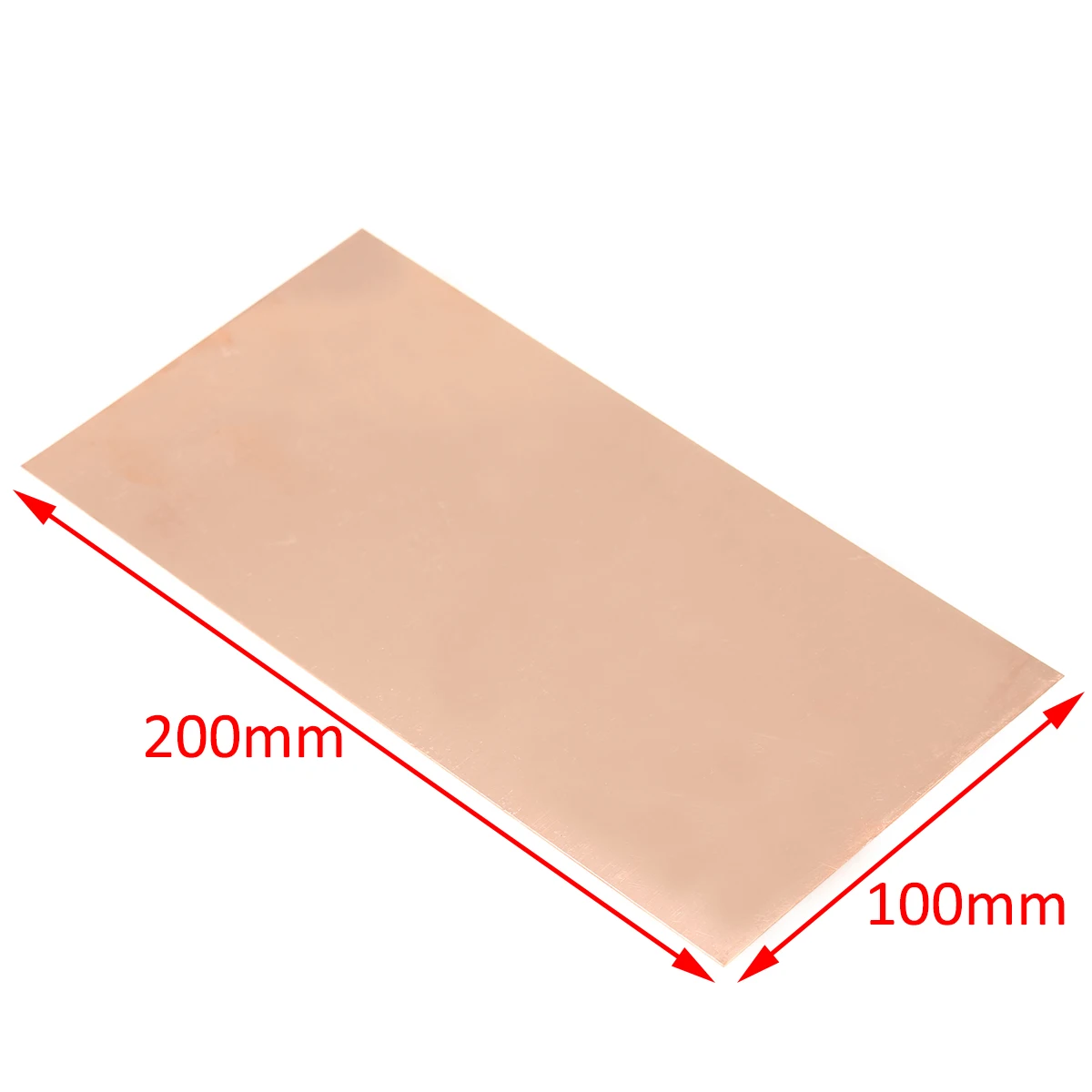 1pc Copper Cu Sheet Plate  0.5mm Thickness Foil Panel 100x200x0.5mm For Industry Tools