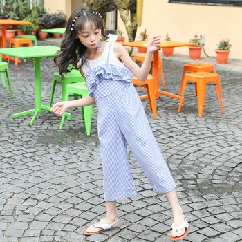 Summer Girls Clothing Cotton Children's Clothing Suits Vest Tops + Striped 2 Pc Fashion Casual Overalls Autumn Cropped Trousers
Summer Girls Clothing Cotton Children's Clothing Suits Vest Tops + Striped 2 Pc Fashion Casual Overalls Autumn Cropped Trousers