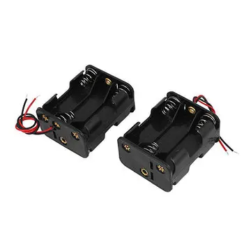 2 Pcs 9V Output 6 x AAA Battery Open Holder Double Layer Storage Case Wire Leads
2 Pcs 9V Output 6 x AAA Battery Open Holder Double Layer Storage Case Wire Leads