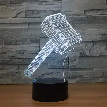 Hammer led desk lamp usb bedside lamp cartoon bedroom strange new plug - in 3D night light 1298
Hammer led desk lamp usb bedside lamp cartoon bedroom strange new plug - in 3D night light 1298