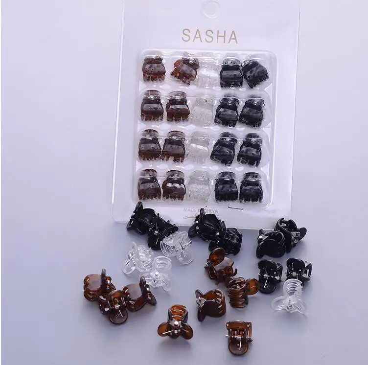 20 pcs/sets Fashion European Crab Hair Claw Clip Girls Black Clear Brown Plastic Mini Hairpin Claws Hair Clip Clamp For Girl
20 pcs/sets Fashion European Crab Hair Claw Clip Girls Black Clear Brown Plastic Mini Hairpin Claws Hair Clip Clamp For Girl