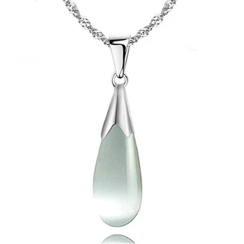 Korean version of 925 silver Color stone drop pendant female crystal natural crystal Moonstone lock chain jewelry for women
Korean version of 925 silver Color stone drop pendant female crystal natural crystal Moonstone lock chain jewelry for women