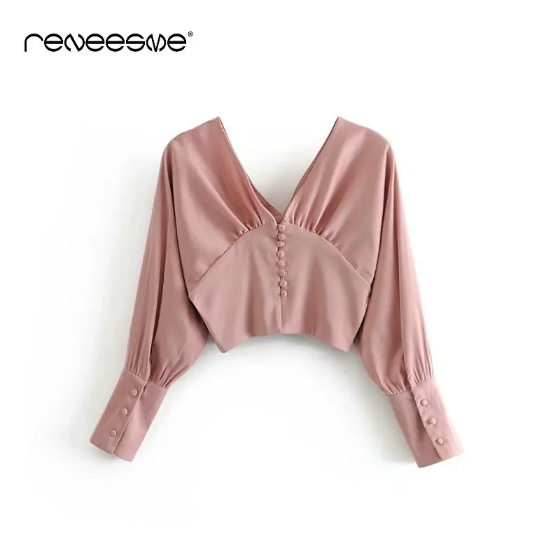 fashion 2019 spring summer women blouse long sleeve v neck button pleated solid color pink ladies blouses shirts casual blusas
fashion 2019 spring summer women blouse long sleeve v neck button pleated solid color pink ladies blouses shirts casual blusas