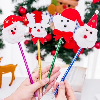 48 pcs/lot Christmas Santa Claus Ballpoint Pen Cute Plush reindeer Roller Ball Pens Stationery kids gift school supplies
48 pcs/lot Christmas Santa Claus Ballpoint Pen Cute Plush reindeer Roller Ball Pens Stationery kids gift school supplies